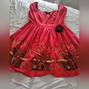 NWT Beetlejuice Dante's Inferno Swing Dress